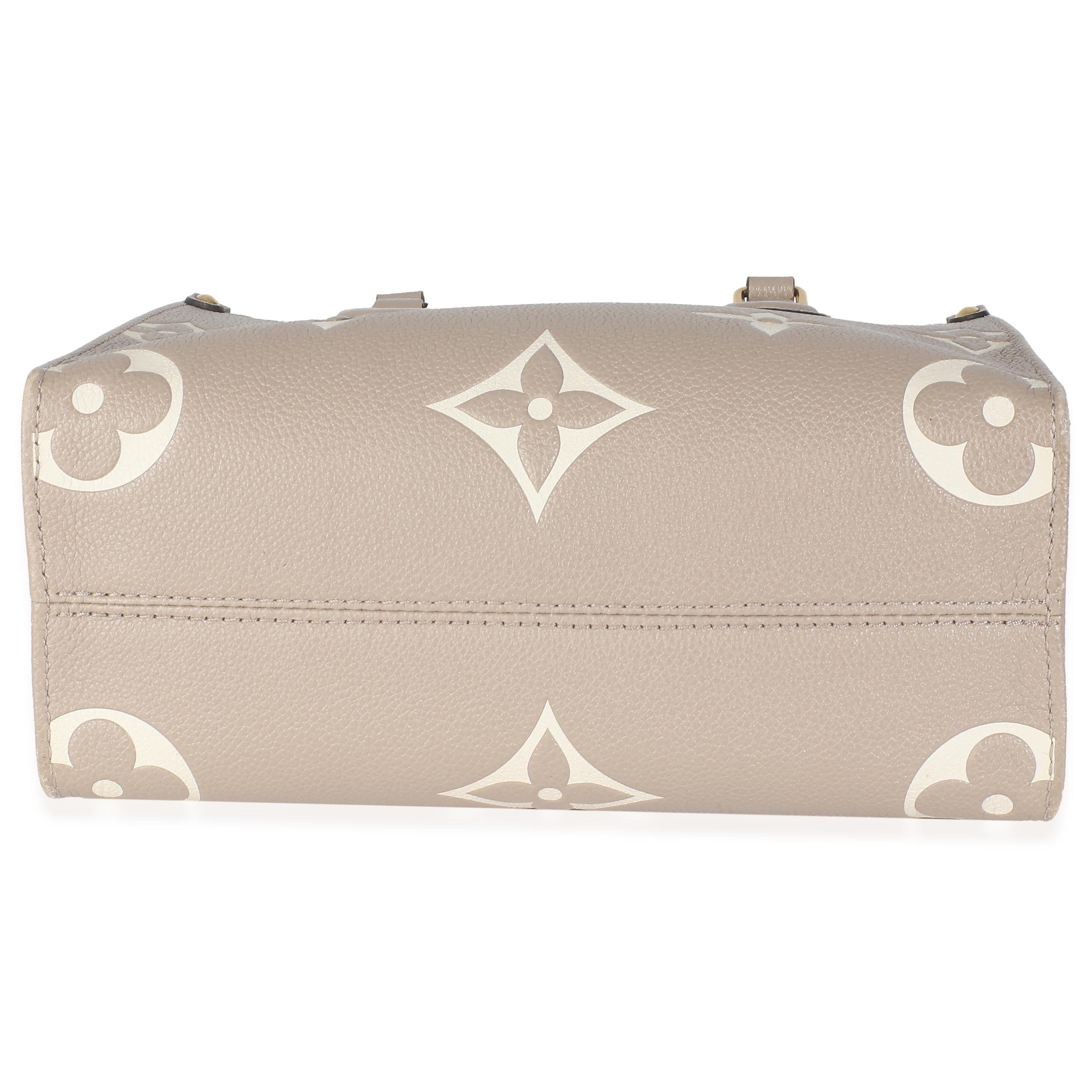 Louis Vuitton Dove Cream Monogram Empreinte Onthego PM For Sale 3