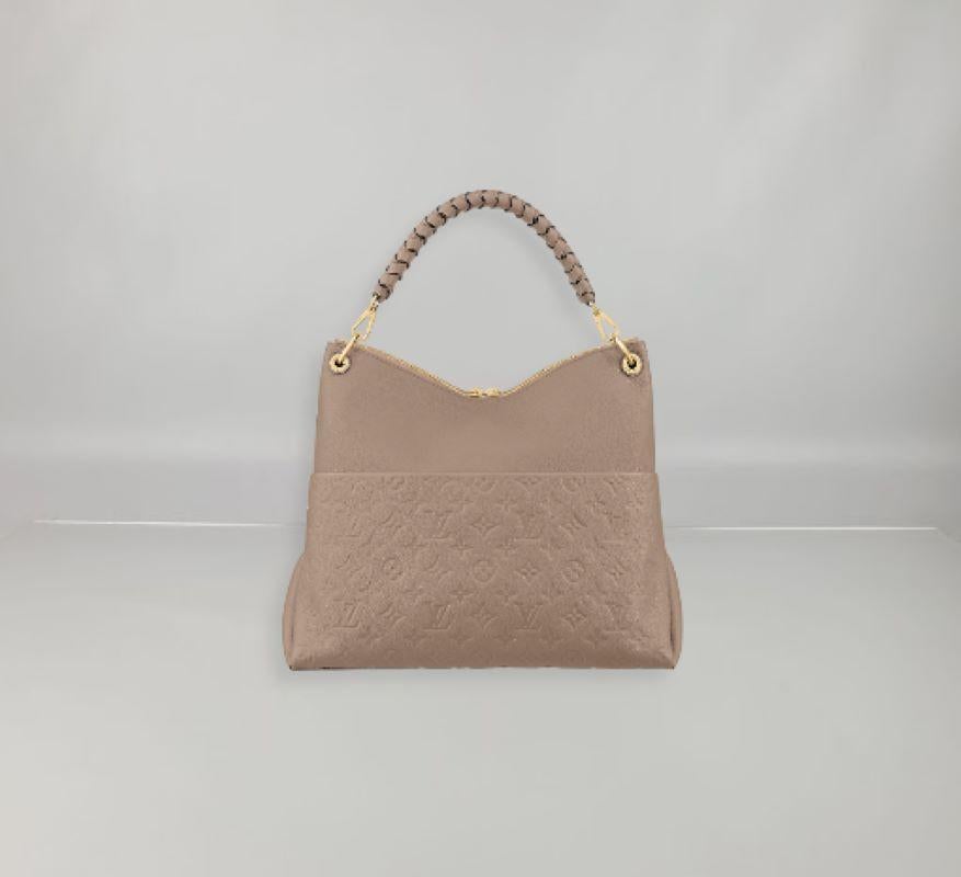 Maida Hobo Tasche aus Empreinte-Leder mit taubengrauem Monogramm von Louis Vuitton (Braun)