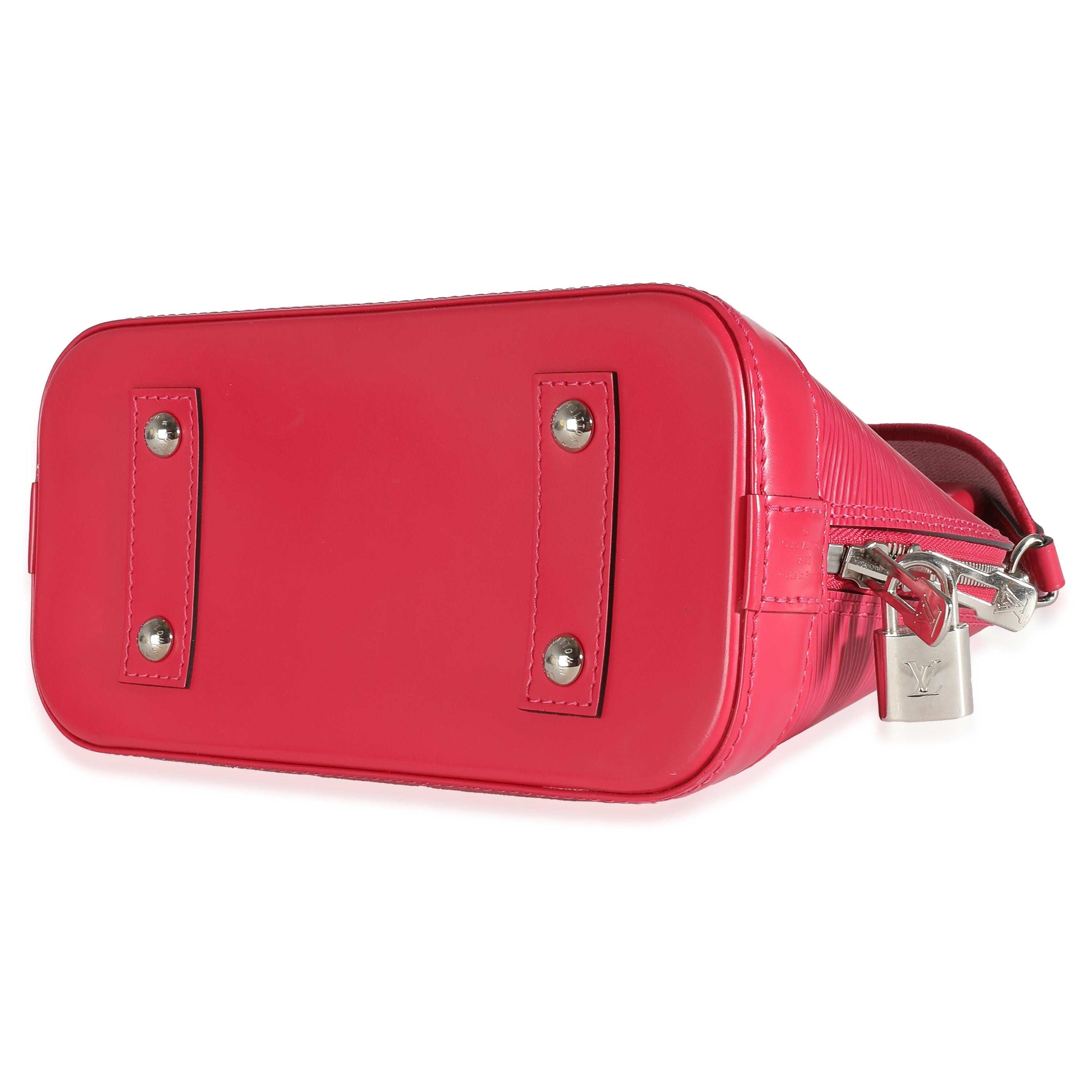 Louis Vuitton Dragon Fruit Epi Alma BB In Excellent Condition For Sale In New York, NY