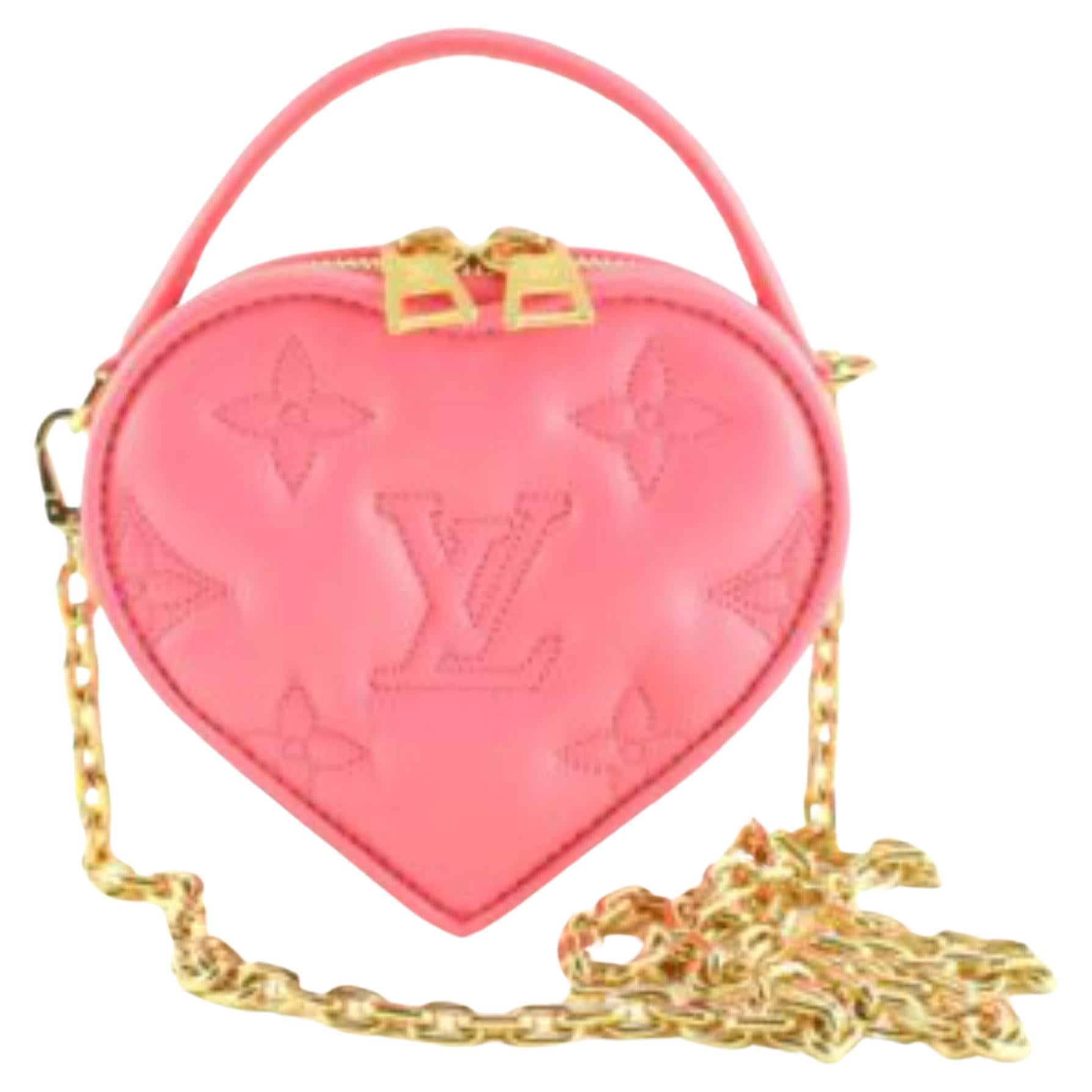 Louis Vuitton Dragonfruit Monogram Leather Pop My Heart Chain Bag 2LK0407 For Sale