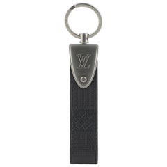 Louis Vuitton Damier Spray Dragonne Key Holder White Leather & Metal