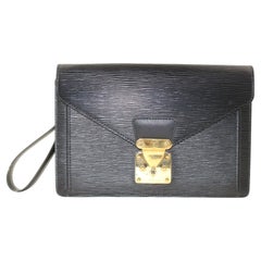 Louis Vuitton Dragonne Pouch Schwarzes Leder Epi Leder 3LV1226K