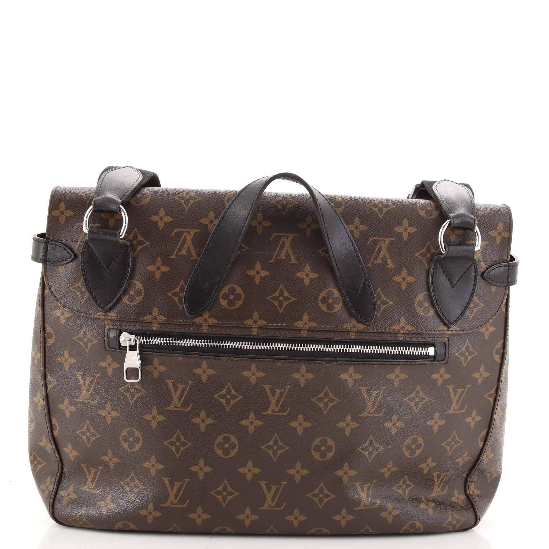 Black Louis Vuitton Drake Messenger Bag Macassar Monogram Canvas