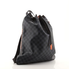 Louis Vuitton Drawstring Backpack Limited Edition Damier Cobalt Race