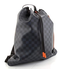 Louis Vuitton Drawstring Backpack Limited Edition Damier Cobalt Race