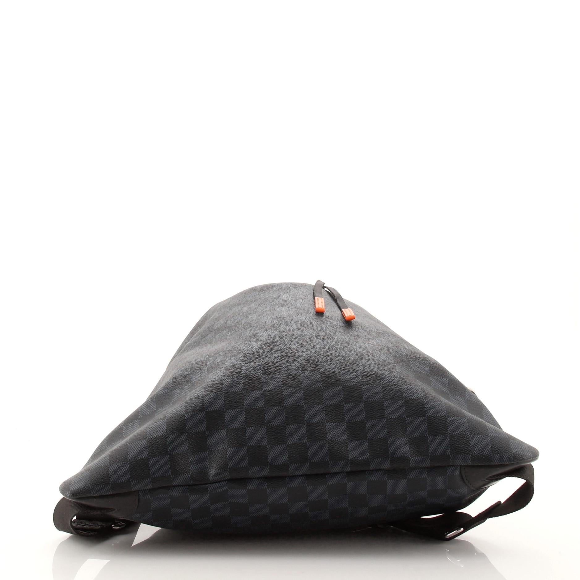 Louis Vuitton Drawstring Backpack Limited Edition Damier Cobalt Race In Good Condition In NY, NY