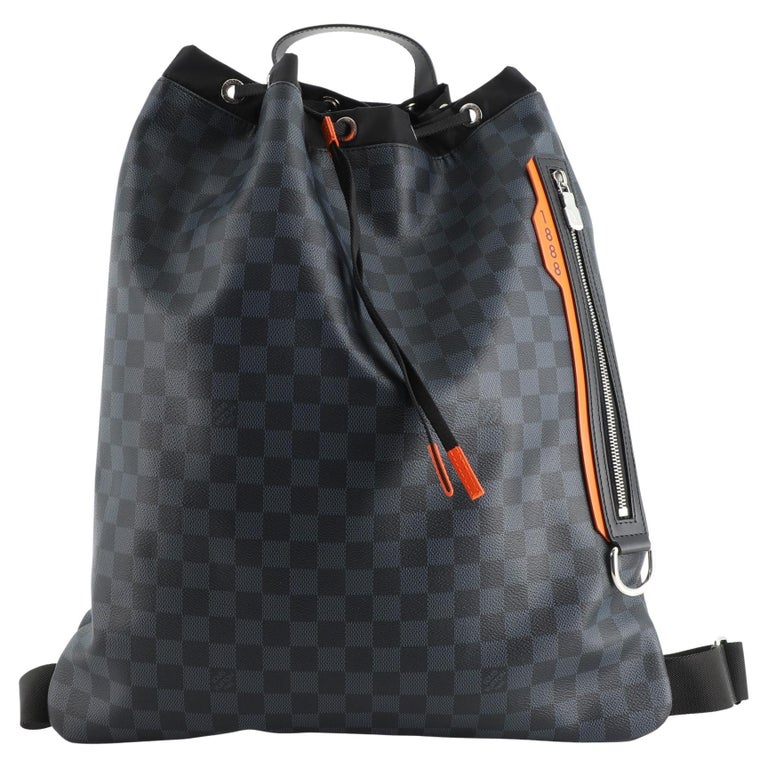 Louis Vuitton Drawstring Backpack Limited Edition Damier Cobalt Race at  1stDibs  louis vuitton backpack drawstring, louis vuitton black square  bag, lv drawstring backpack