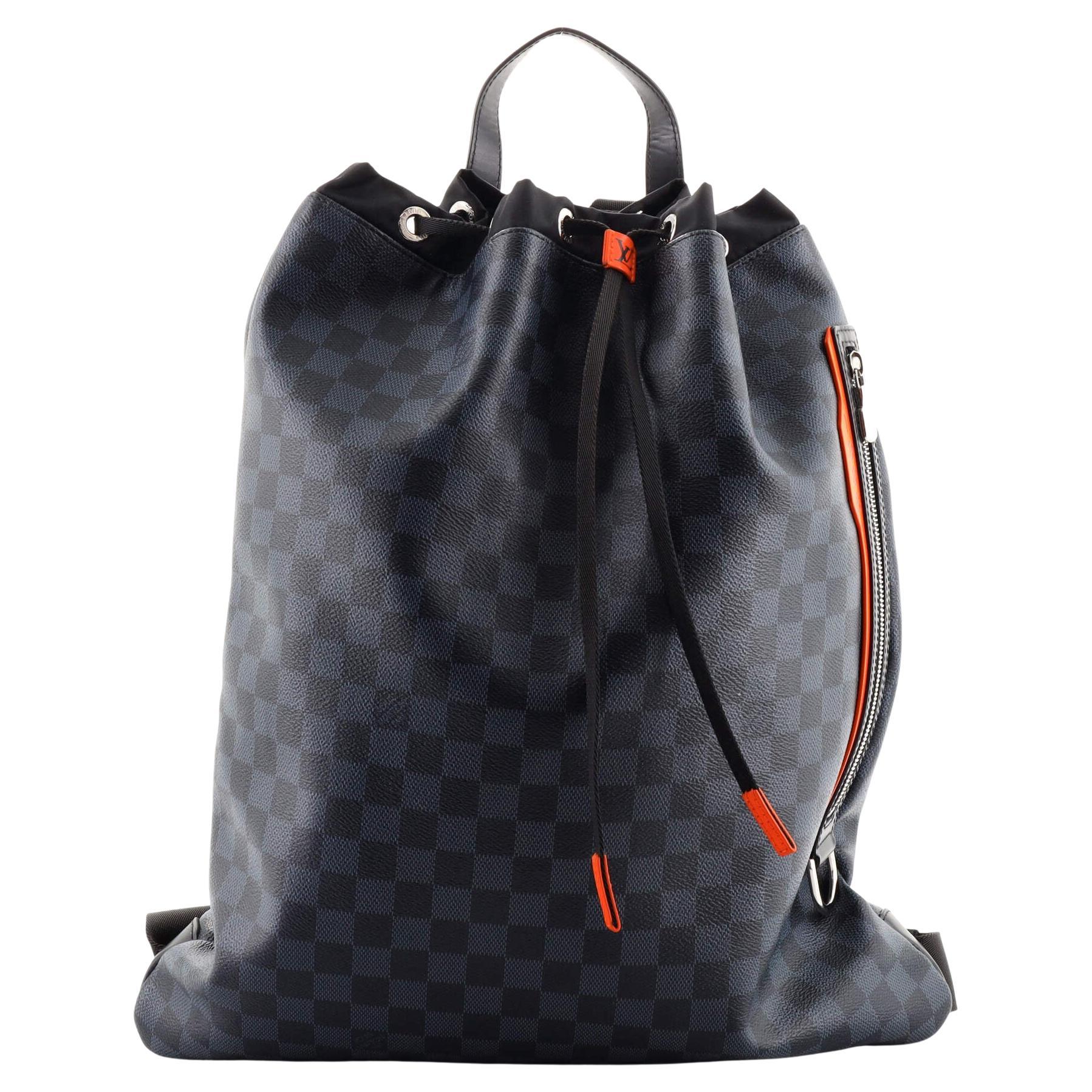 Louis Vuitton Drawstring Backpack Limited Edition Damier Cobalt Race at 1stDibs | louis vuitton backpack drawstring, louis vuitton square bag, lv drawstring backpack