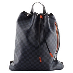 Louis Vuitton Drawstring Backpack Limited Edition Damier Cobalt Race at  1stDibs  louis vuitton backpack drawstring, louis vuitton black square  bag, lv drawstring backpack