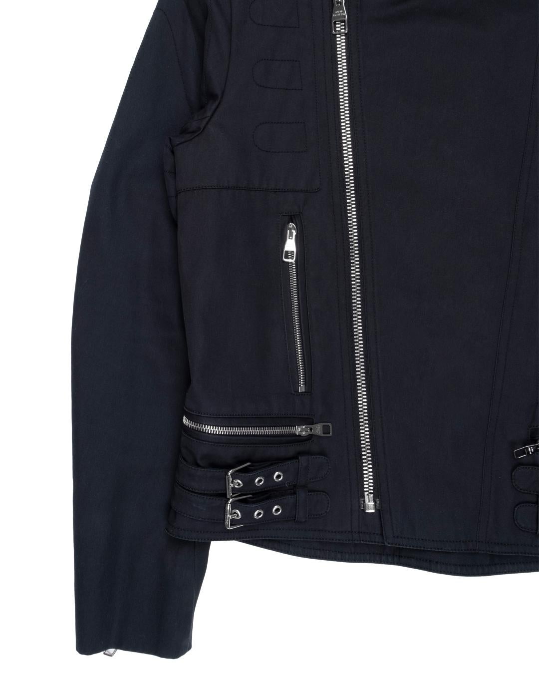 Men's Louis Vuitton Drill Cotton Biker Jacket For Sale