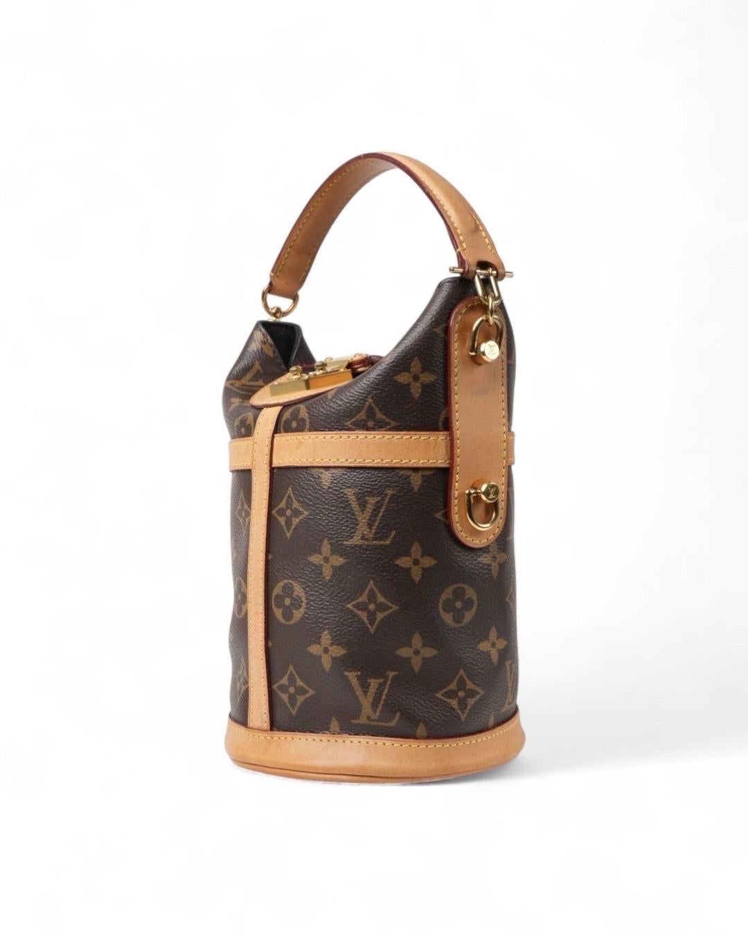 Brown Louis Vuitton Duffle Bucket PM Monogram For Sale