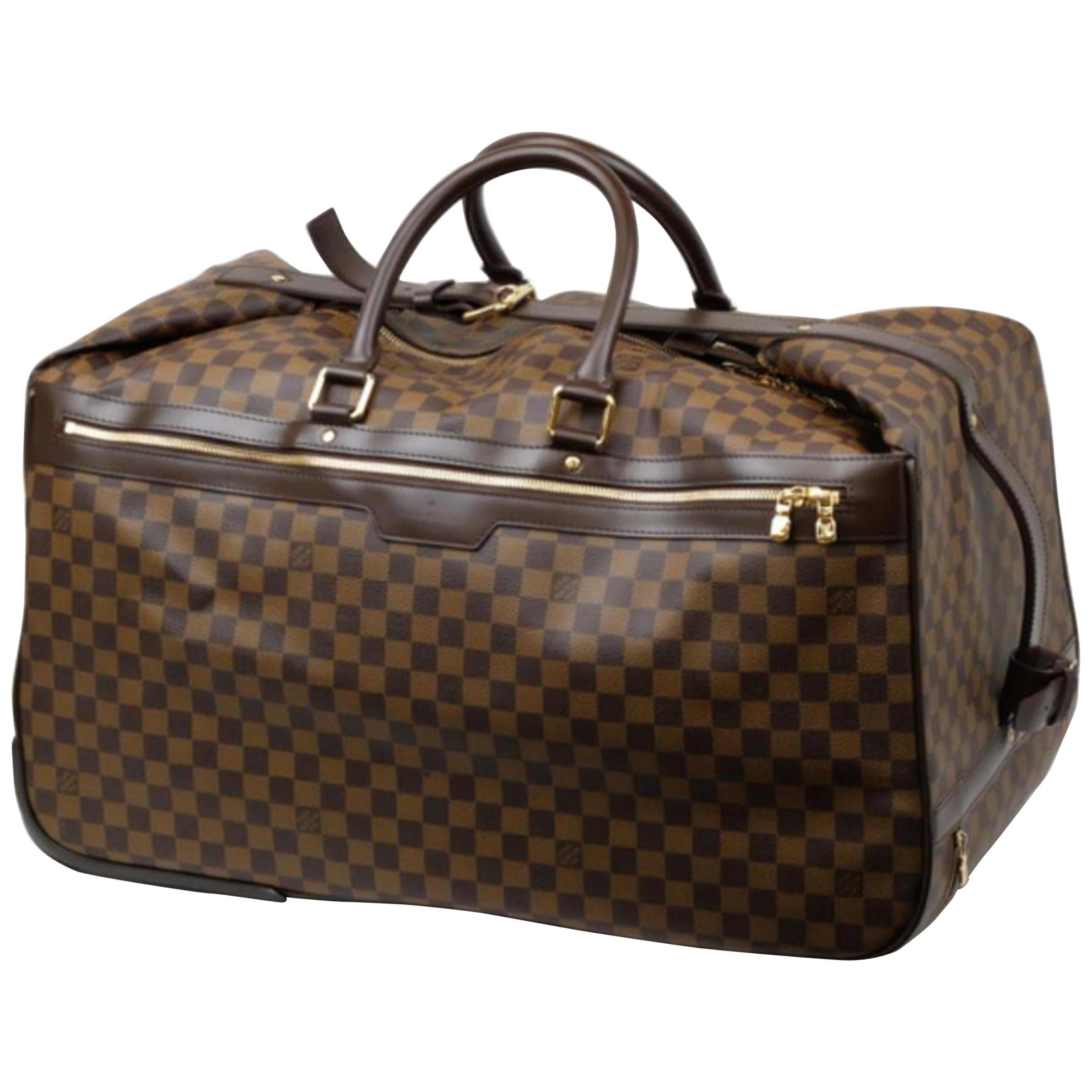 Louis Vuitton Duffle Eole Damier Ebene 50 Rolling Luggage 2way 234985 Travel Bag For Sale