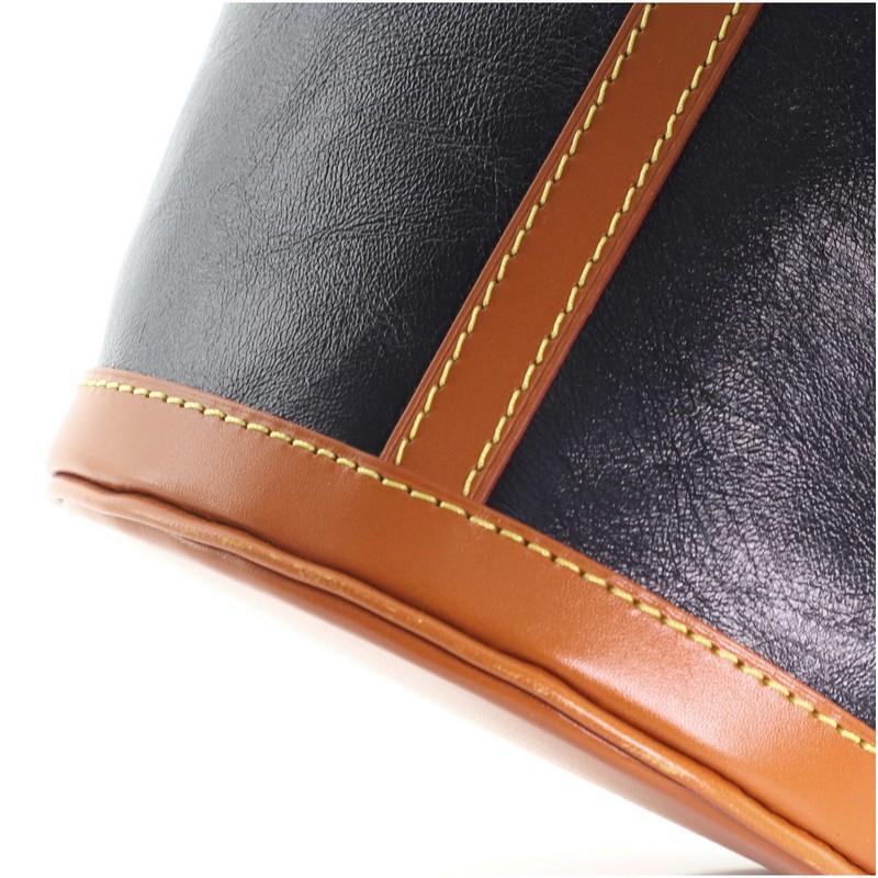 Louis Vuitton Duffle Handbag Leather with Reverse Monogram Canvas 1
