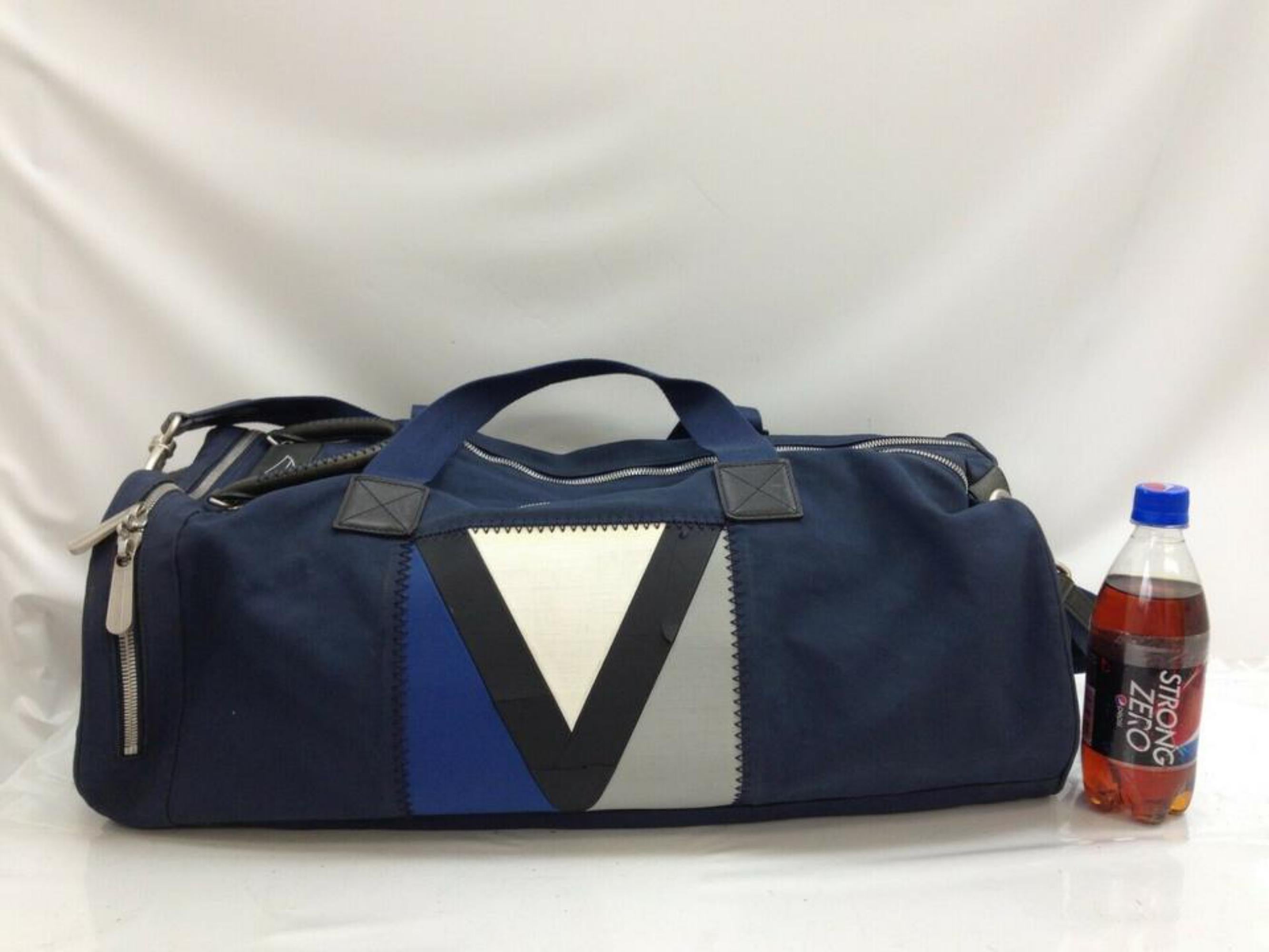 Louis Vuitton Duffle Lv Cup Gaston V Boston 870305 Blue Canvas Shoulder Bag For Sale 7