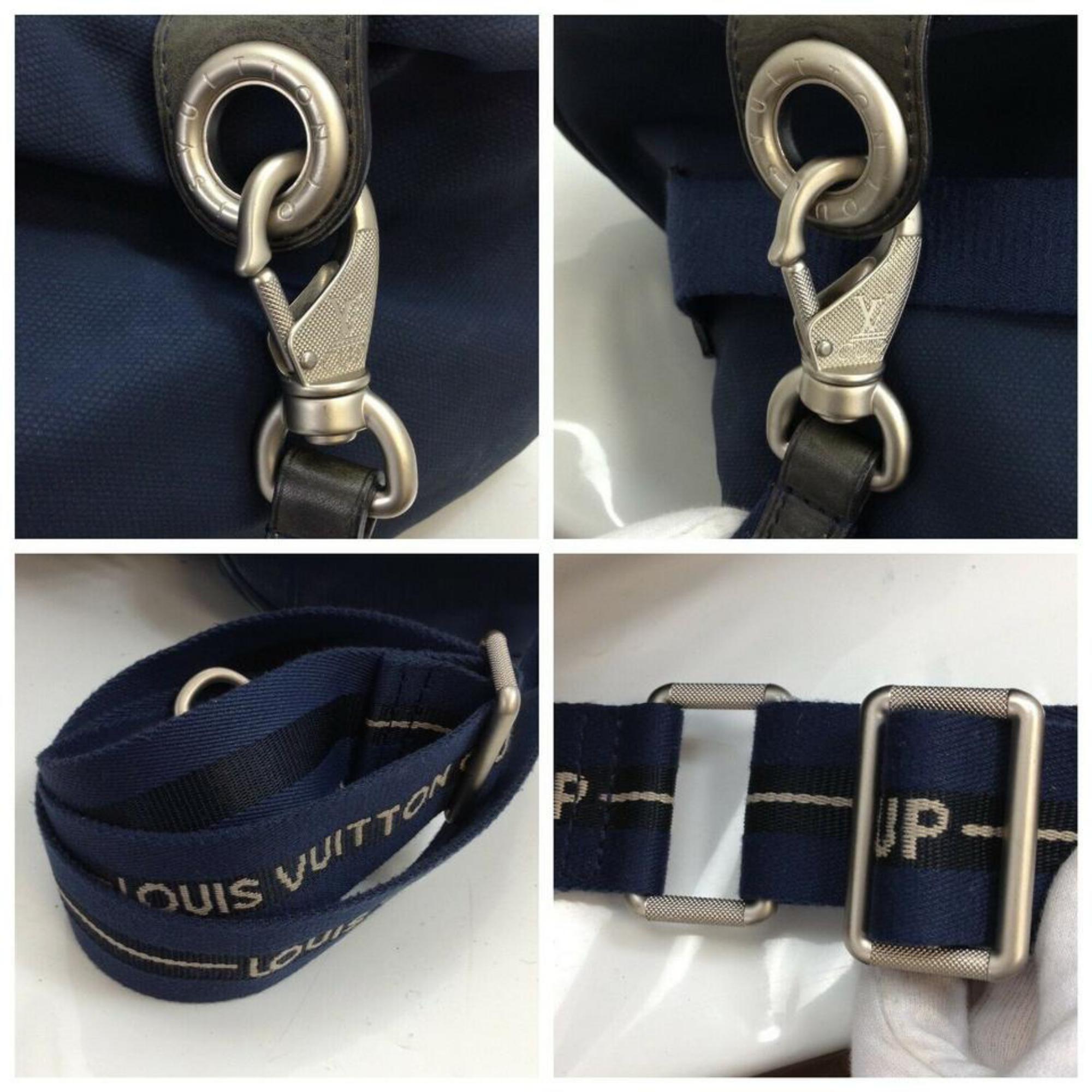 Louis Vuitton Duffle Lv Cup Gaston V Boston 870305 Blue Canvas Shoulder Bag For Sale 3