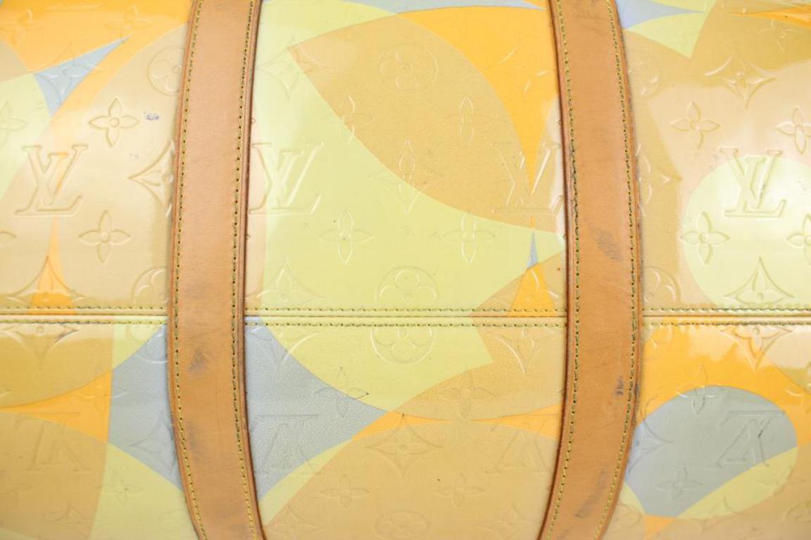 Louis Vuitton Duffle ( Rare ) Vernis Fleurs 11lv915c Weekend/Travel Bag For Sale 3
