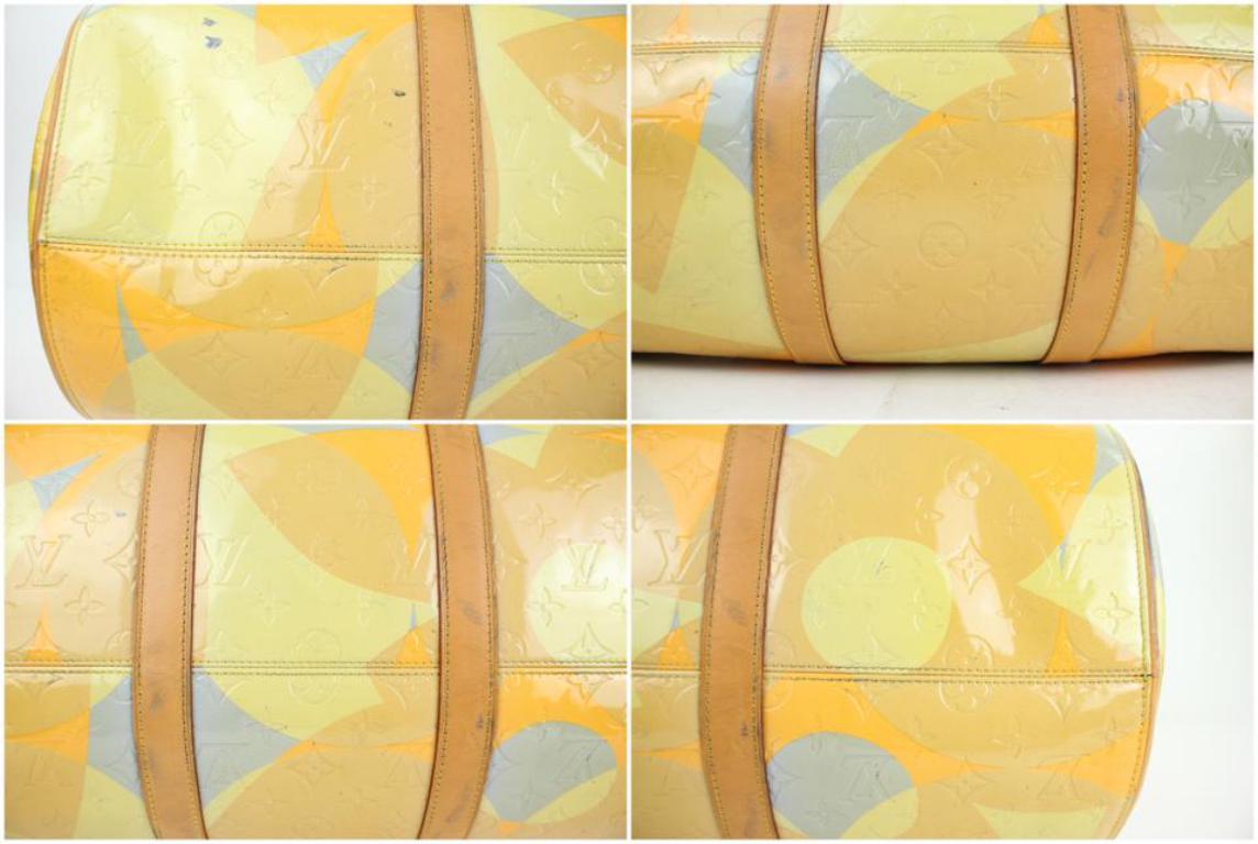 Louis Vuitton Duffle ( Rare ) Vernis Fleurs 11lv915c Weekend/Travel Bag For Sale 5