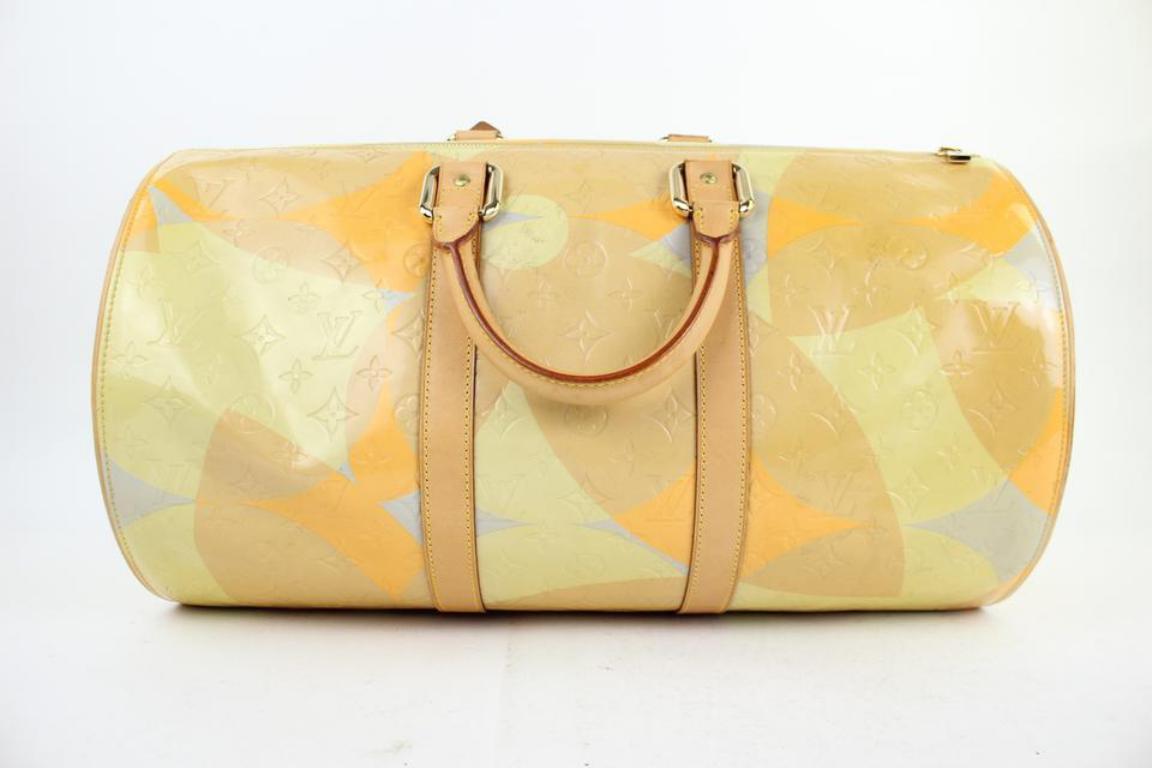 Women's Louis Vuitton Duffle ( Rare ) Vernis Fleurs 11lv915c Weekend/Travel Bag For Sale