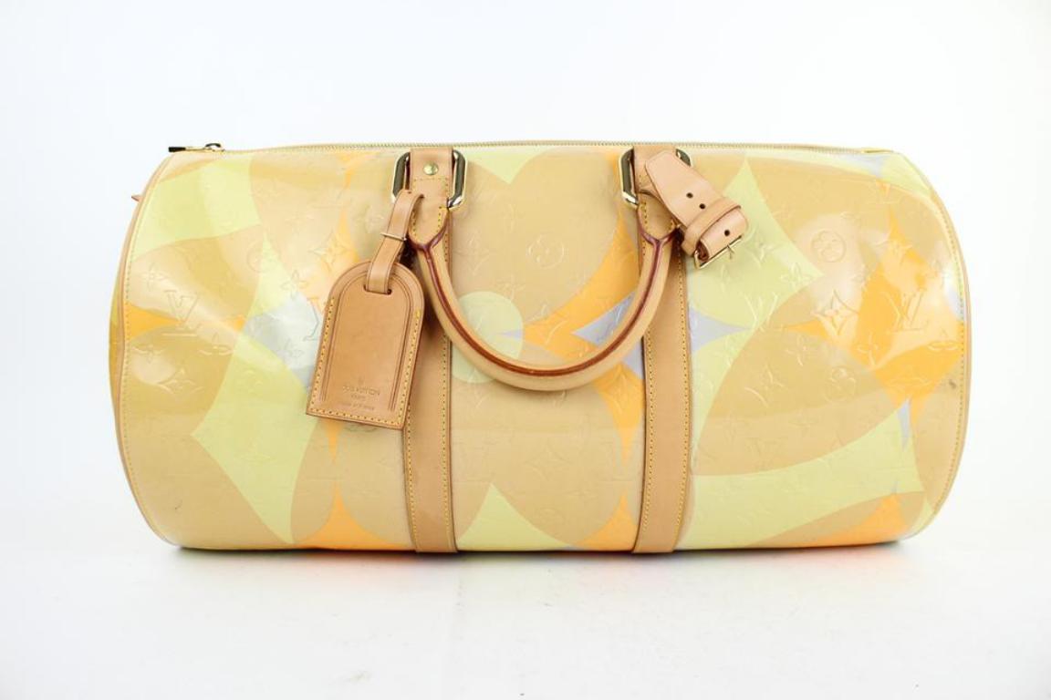 Louis Vuitton Duffle ( Rare ) Vernis Fleurs 11lv915c Weekend/Travel Bag For Sale 2