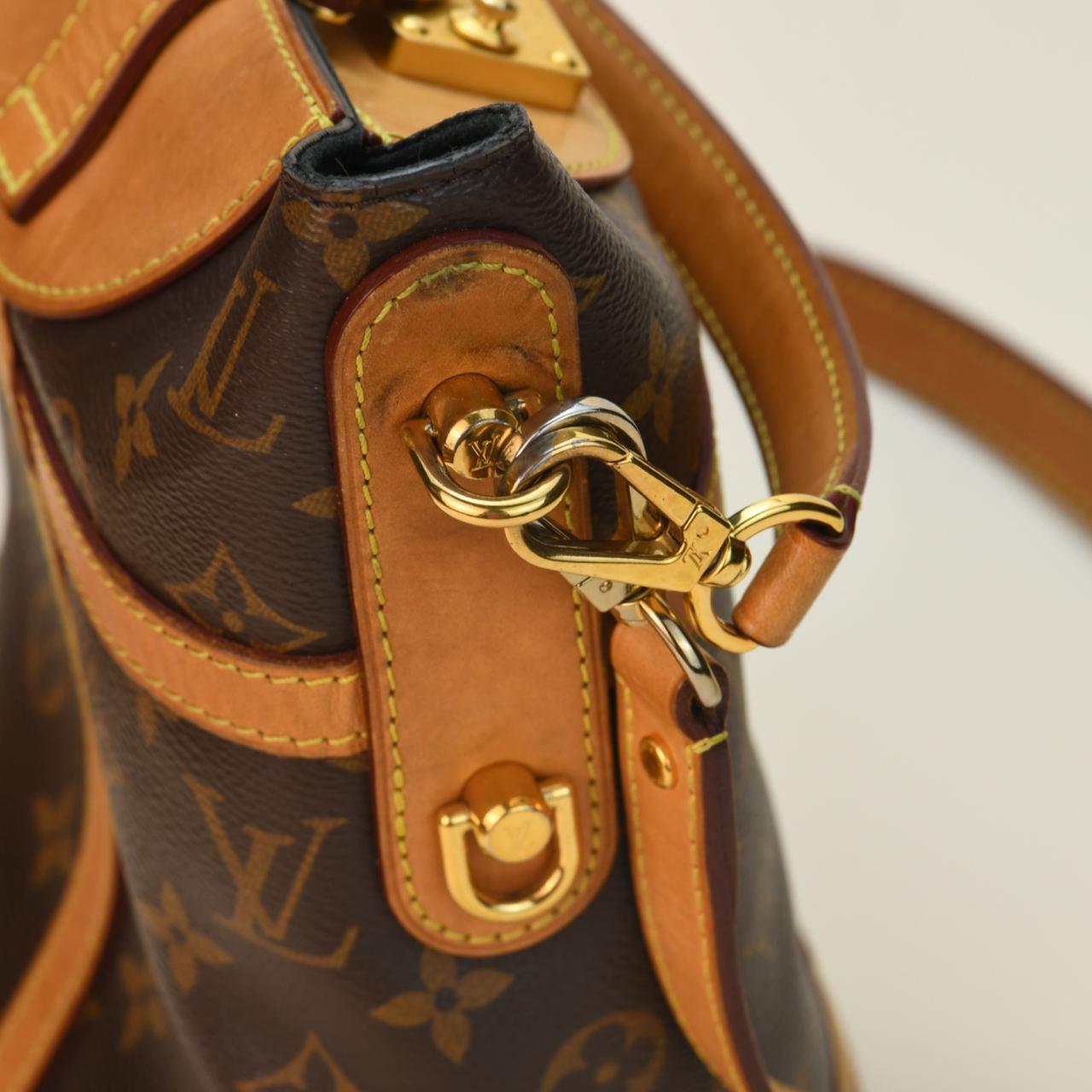 Louis Vuitton Duffle Tops Monogrammierte Segeltuchhandtasche im Angebot 6