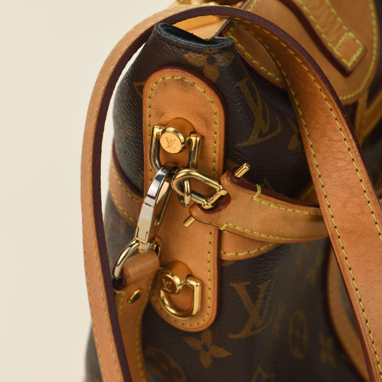 Louis Vuitton Duffle Tops Monogrammierte Segeltuchhandtasche im Angebot 4
