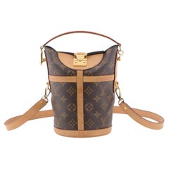Used Louis Vuitton Duffle Tops Monogram Canvas Handbag