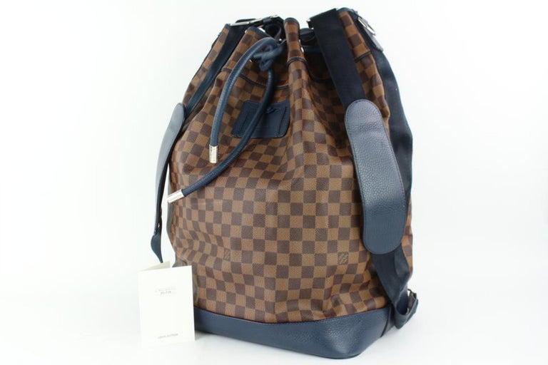 Louis Vuitton Duffle Ultra Rare Ebene Blue Sac Marin 17lz0129 Brown  Backpack For Sale at 1stDibs