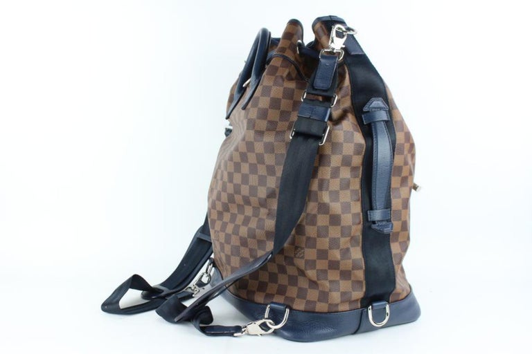 Louis Vuitton Duffle Ultra Rare Ebene Blue Sac Marin 17lz0129 Brown Backpack  For Sale at 1stDibs