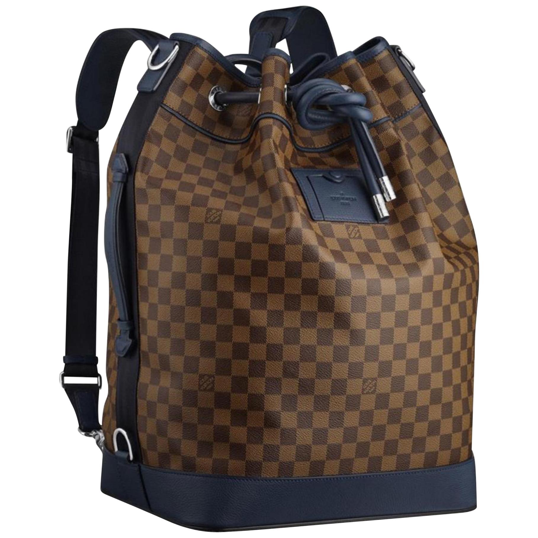 louis vuitton backpack brown checkered