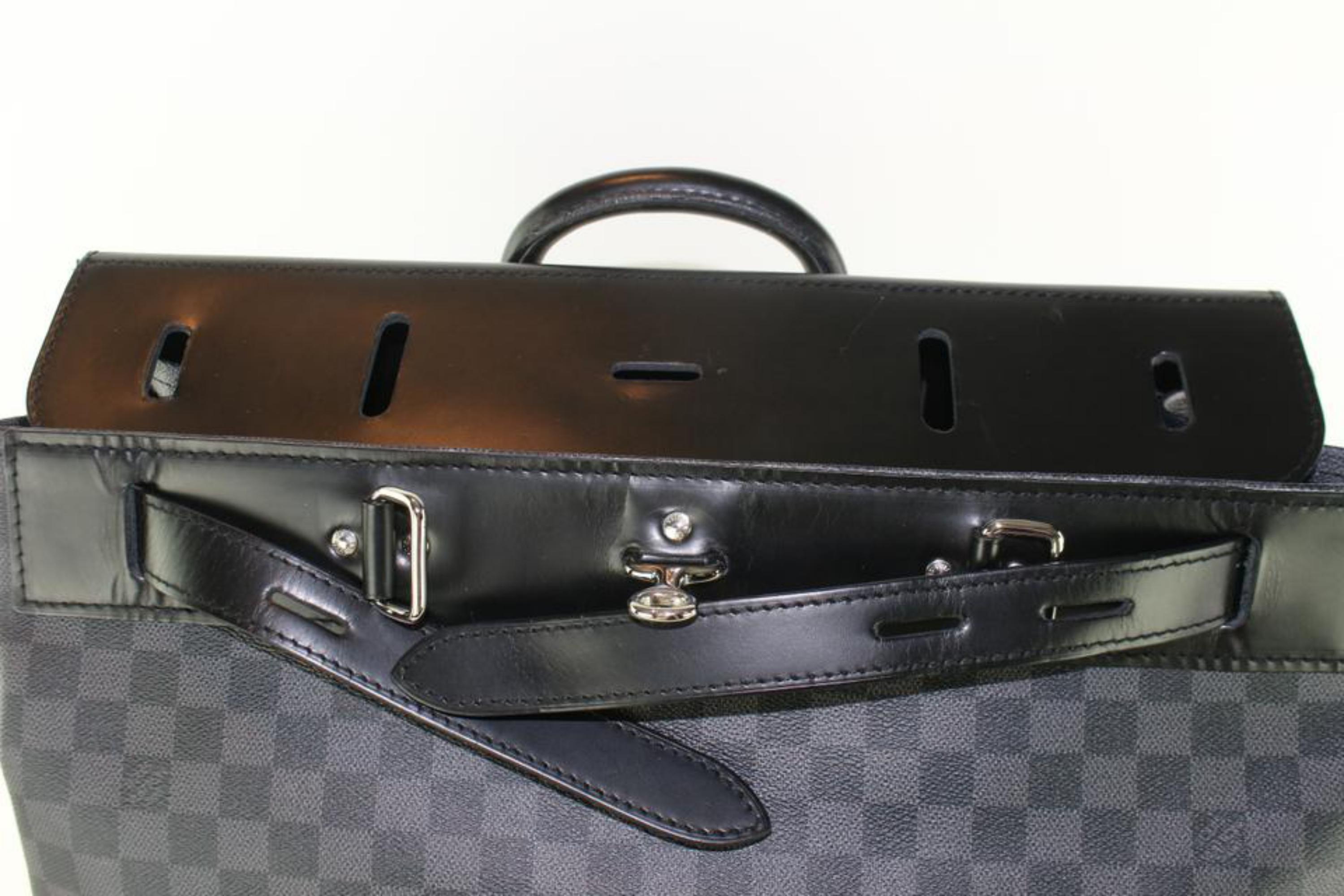 Louis Vuitton Duffle (Ultra Rare) Graphite Steamer Tote 9lz1128 Travel Bag For Sale 5