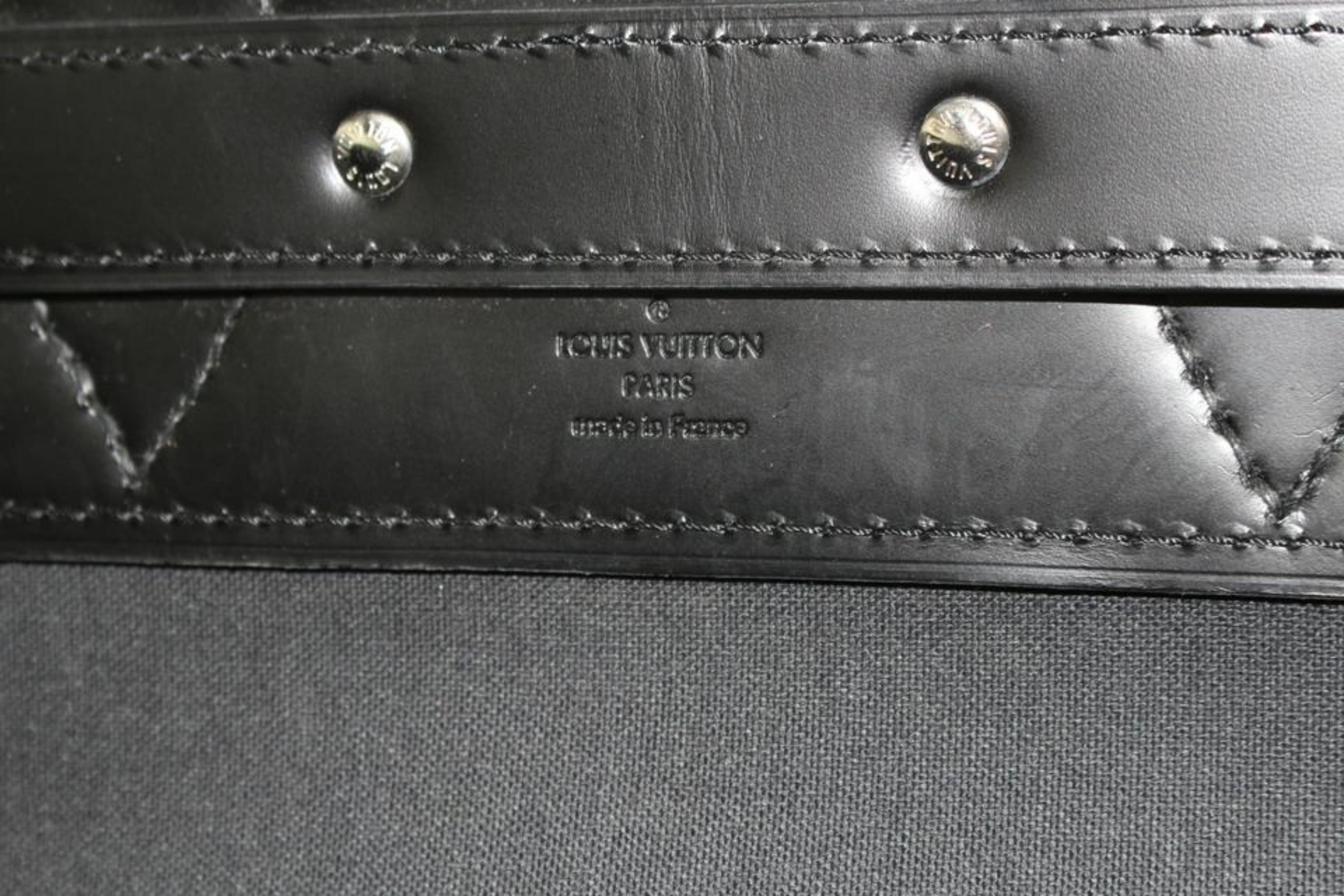 Sac de voyage Louis Vuitton Duffle (Ultra Rare) Graphite Steamer 9lz1128 Pour femmes en vente