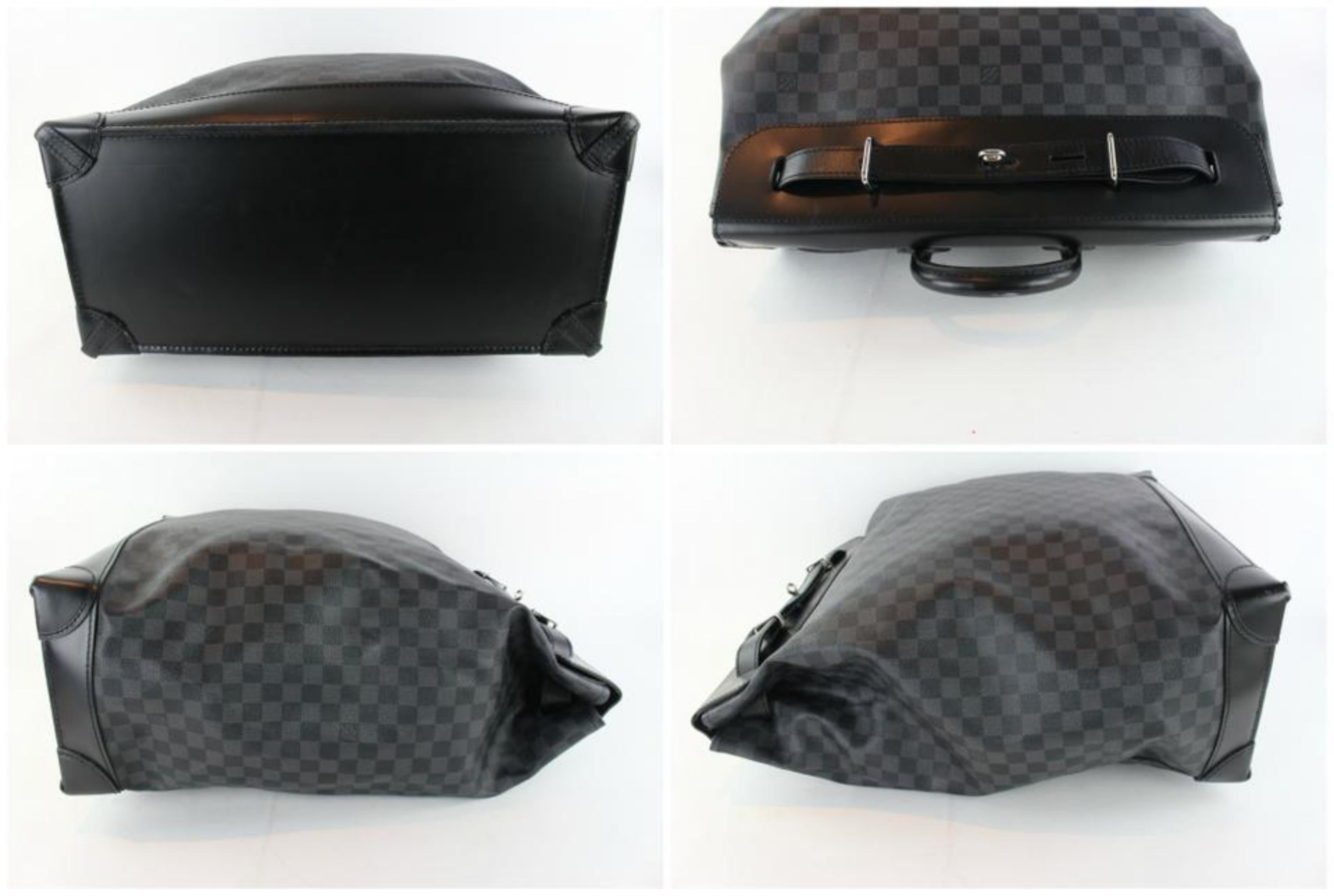Women's Louis Vuitton Duffle (Ultra Rare) Graphite Steamer Tote 9lz1128 Travel Bag For Sale