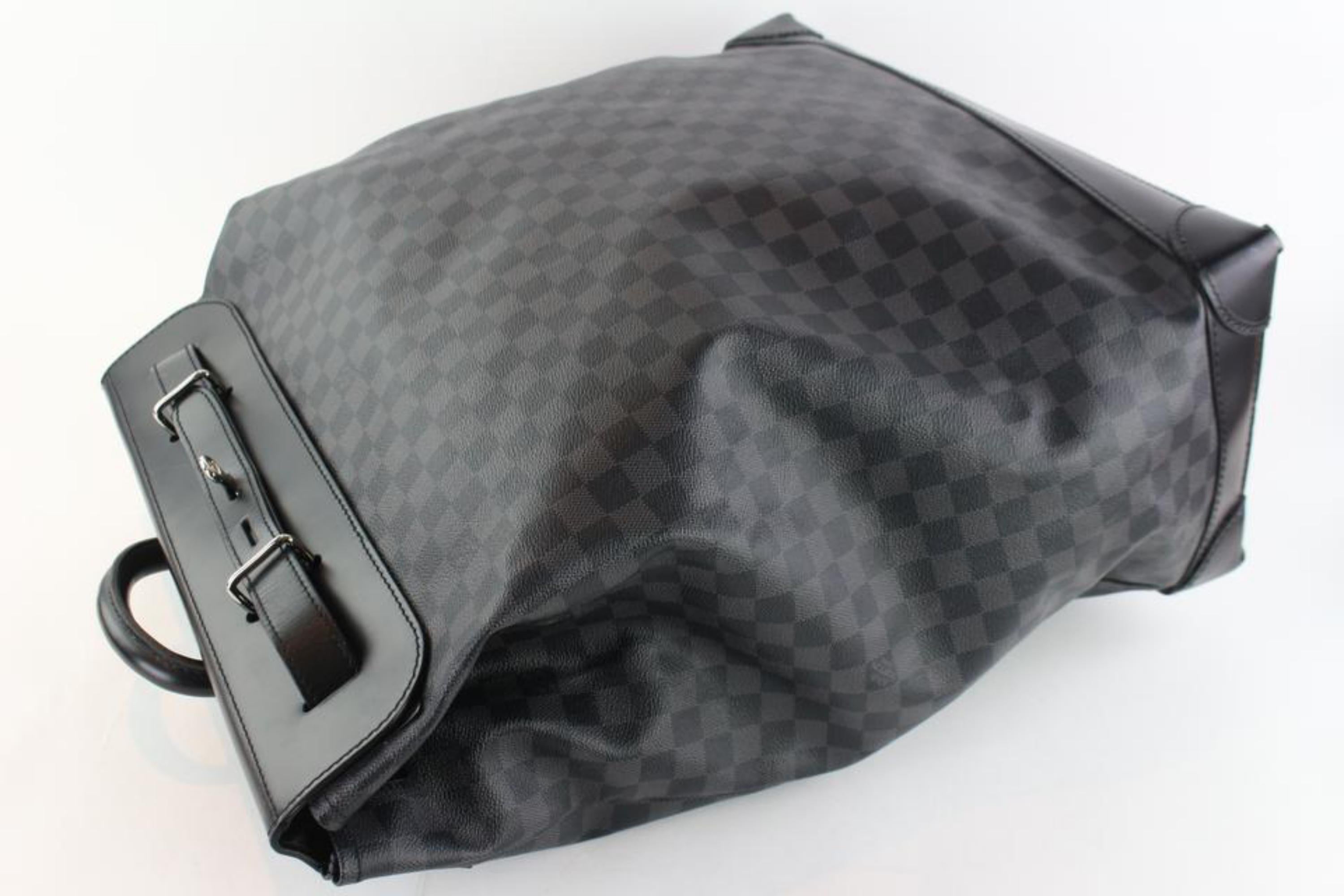 Louis Vuitton Duffle (Ultra Rare) Graphite Steamer Tote 9lz1128 Travel Bag For Sale 1