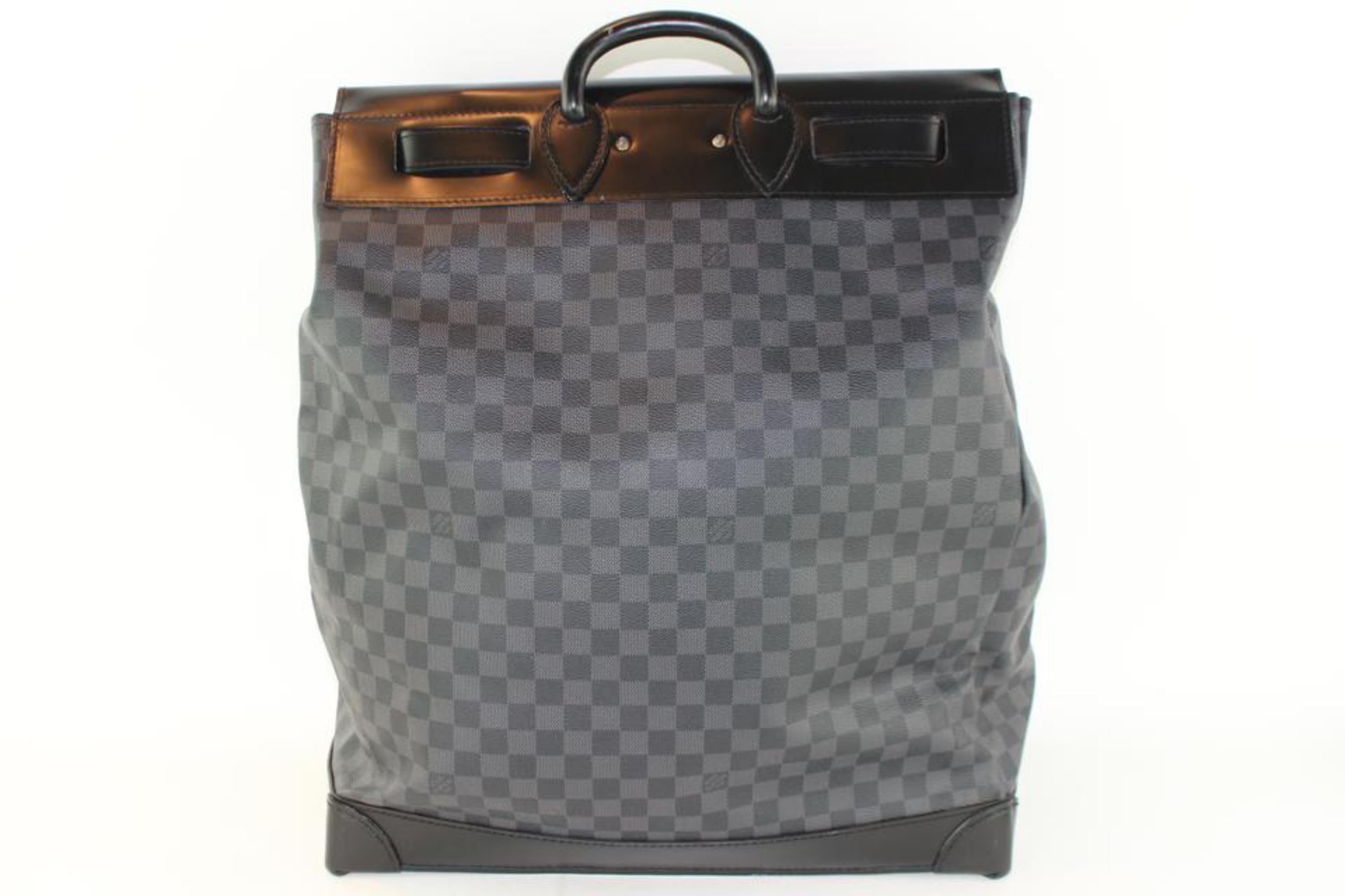 Sac de voyage Louis Vuitton Duffle (Ultra Rare) Graphite Steamer 9lz1128 en vente 4