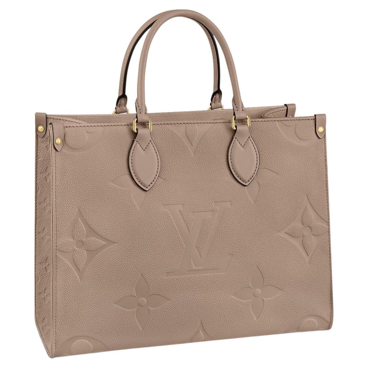 Louis Vuitton Dune/Beige Monogram Empreinte Leather Onthego MM Tote Bag For  Sale at 1stDibs | louis vuitton on the go mm, lv on the go gm, louis  vuitton purse
