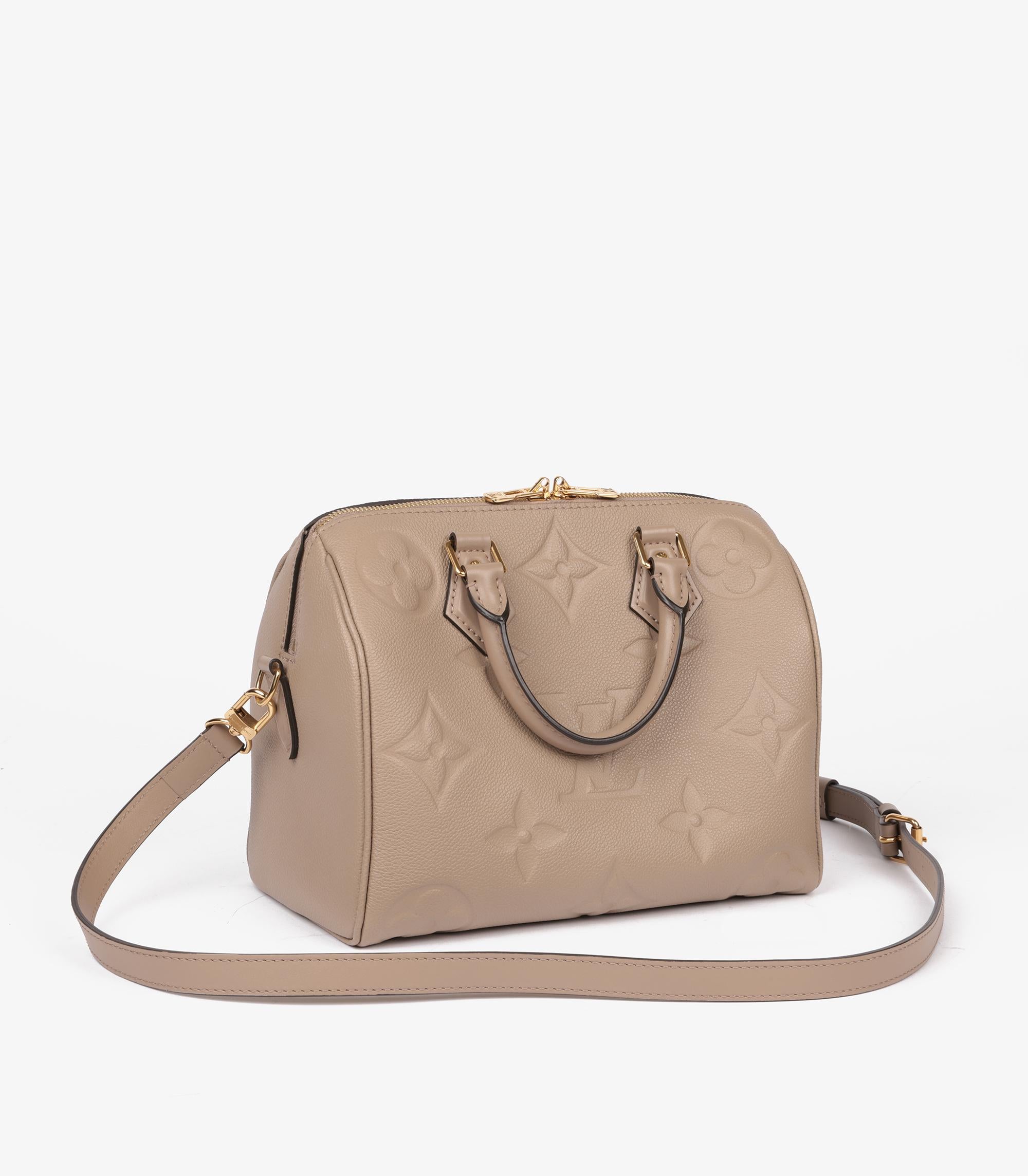 Louis Vuitton Dune Empreinte Leather Speedy 25 Bandoulière In Excellent Condition In Bishop's Stortford, Hertfordshire