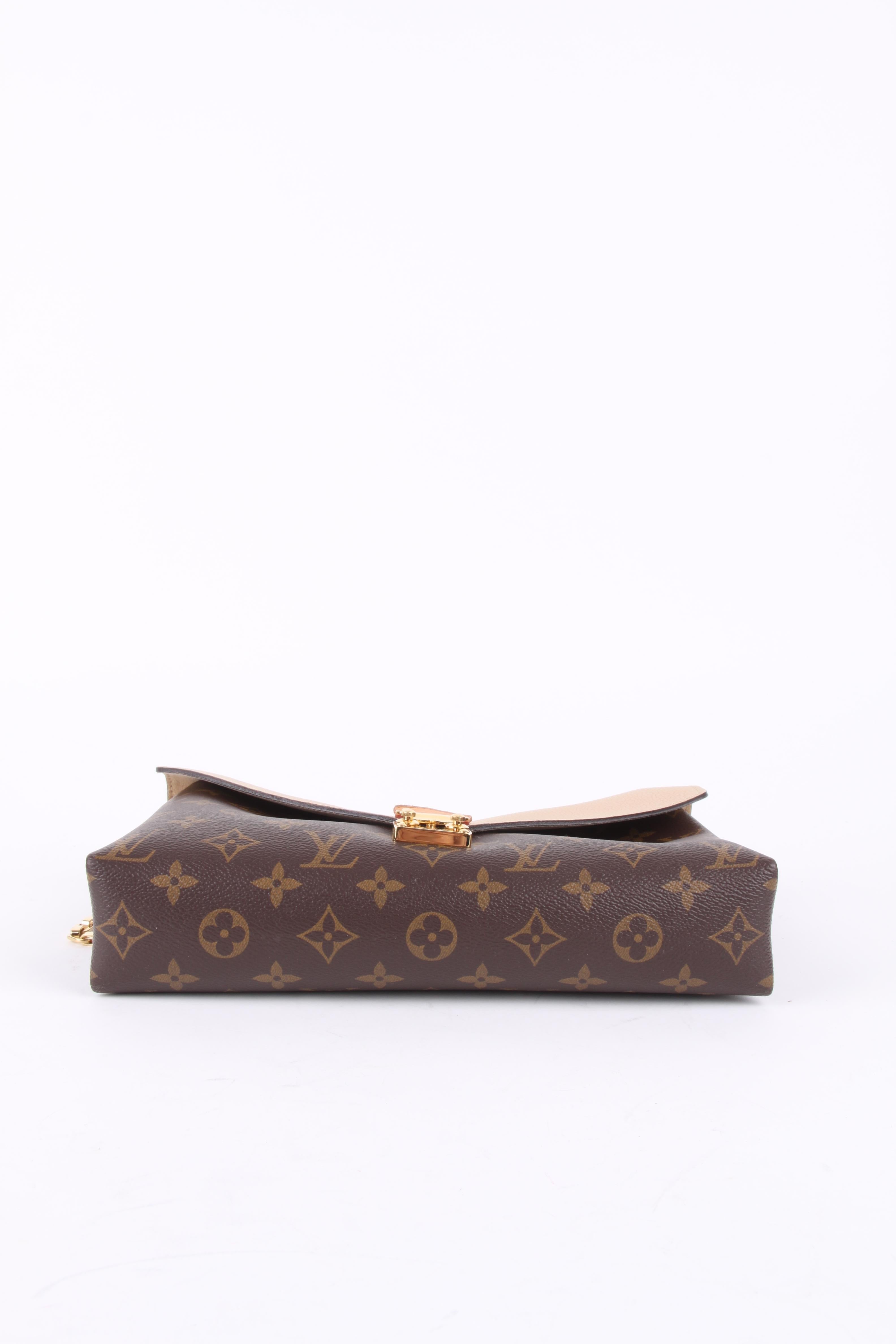 Beige Louis Vuitton Dune Monogram Canvas Pallas Chain Bag