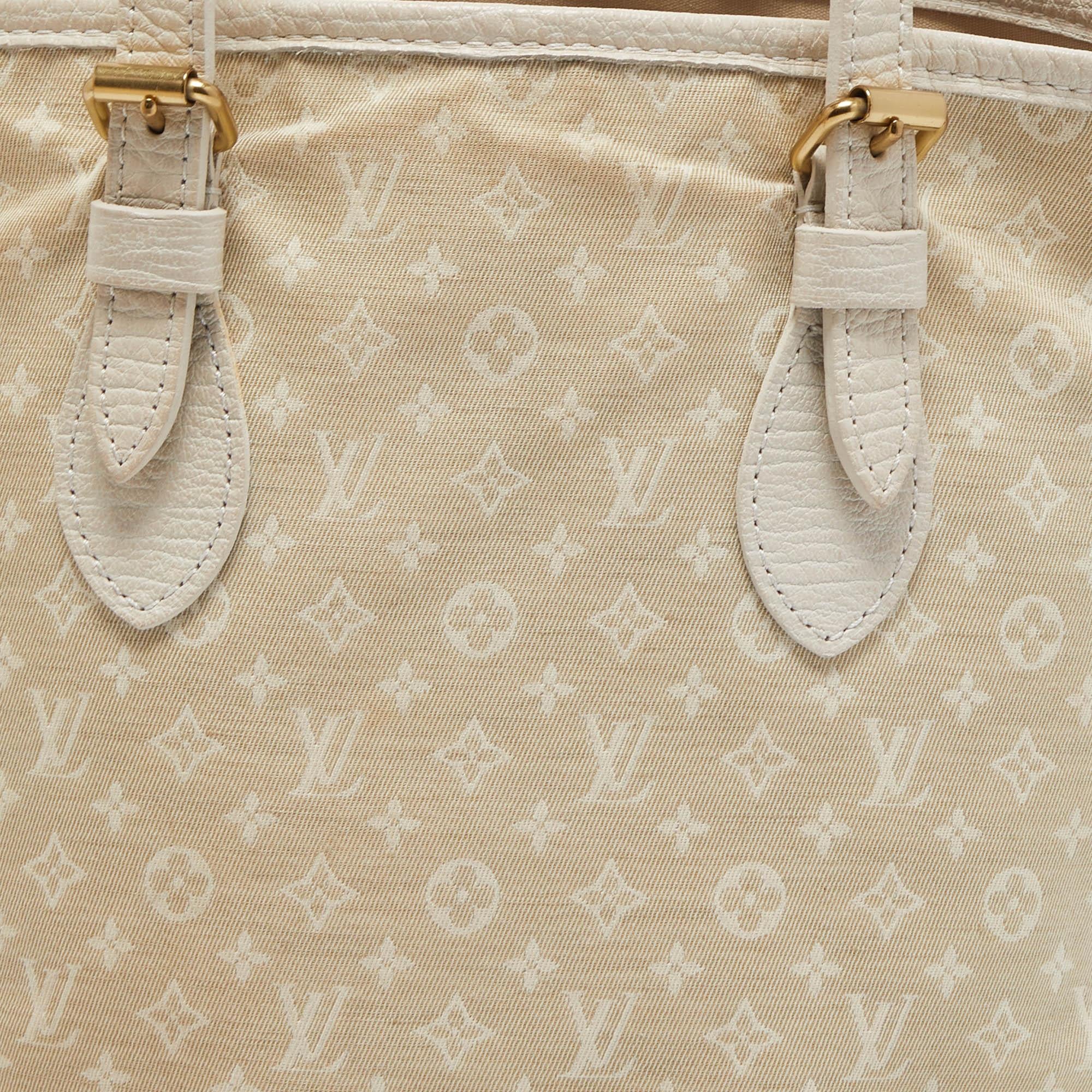 Louis Vuitton Dune Monogram Mini Lin Canvas Bucket PM Bag 5