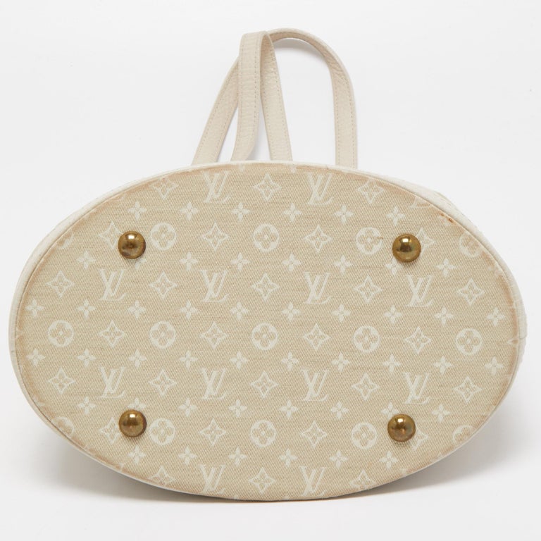 Louis Vuitton Dune Monogram Mini Lin Canvas Bucket PM Bag For Sale at  1stDibs