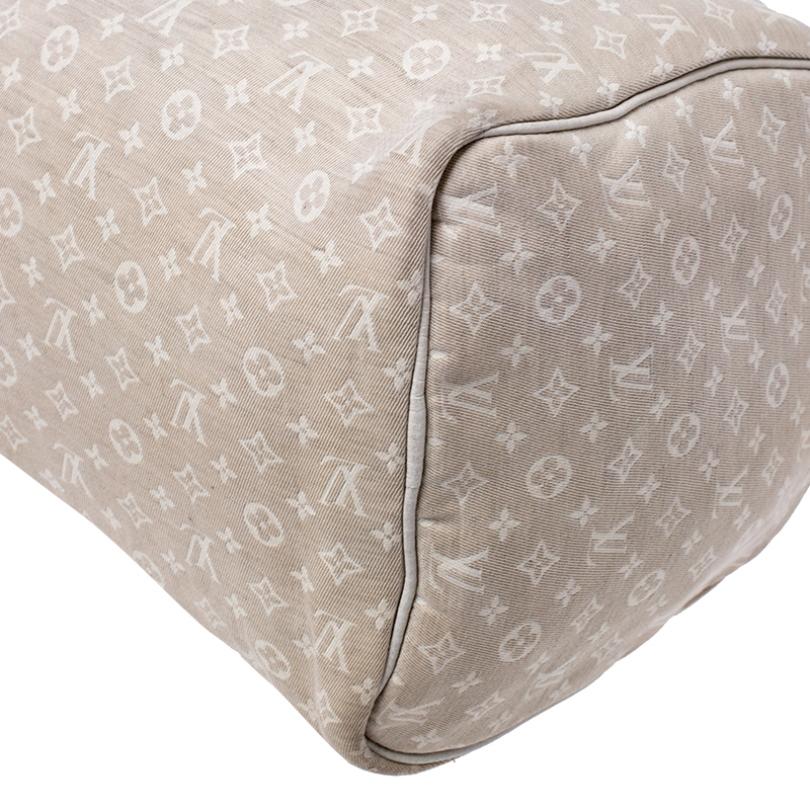 Beige Louis Vuitton Dune Monogram Mini Lin Speedy 30 Bag