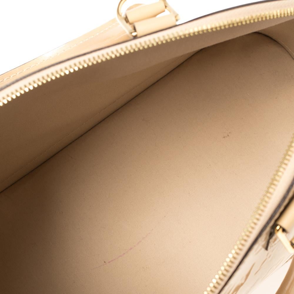 Louis Vuitton Dune Monogram Vernis Leather Alma PM Bag 7