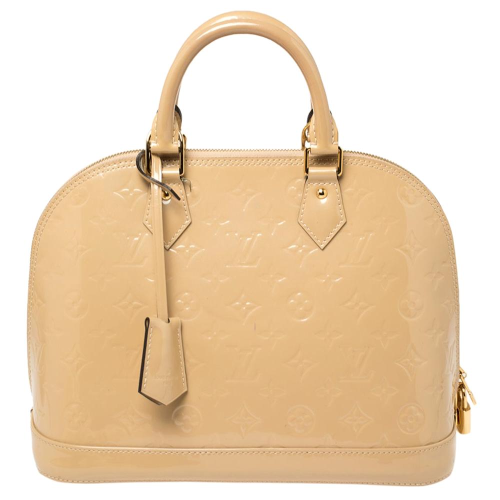 Louis Vuitton Dune Monogram Vernis Leather Alma PM Bag