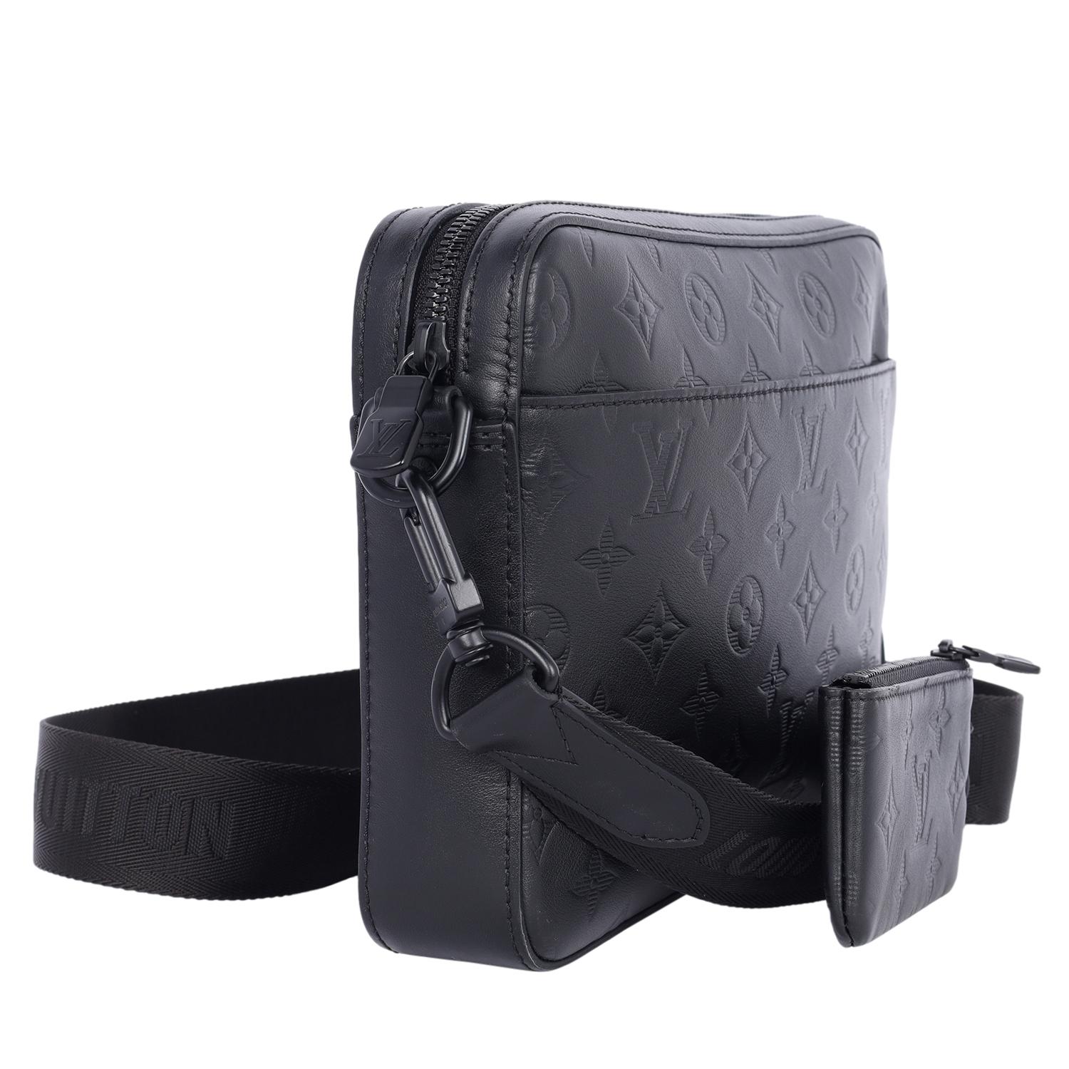 Women's or Men's Louis Vuitton Duo Messenger Bag Leather Black
