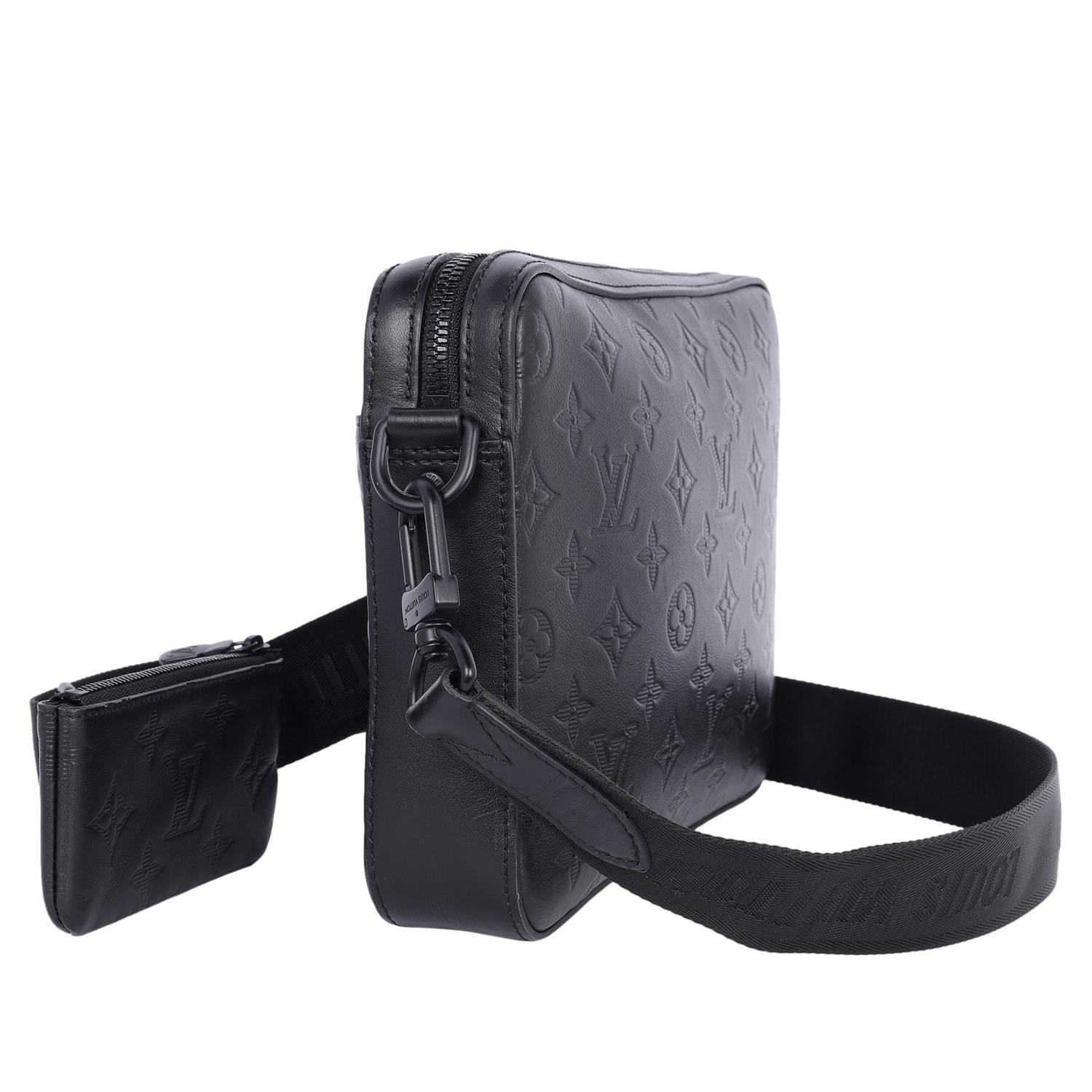 Louis Vuitton Duo Messenger Bag Leather Black 3