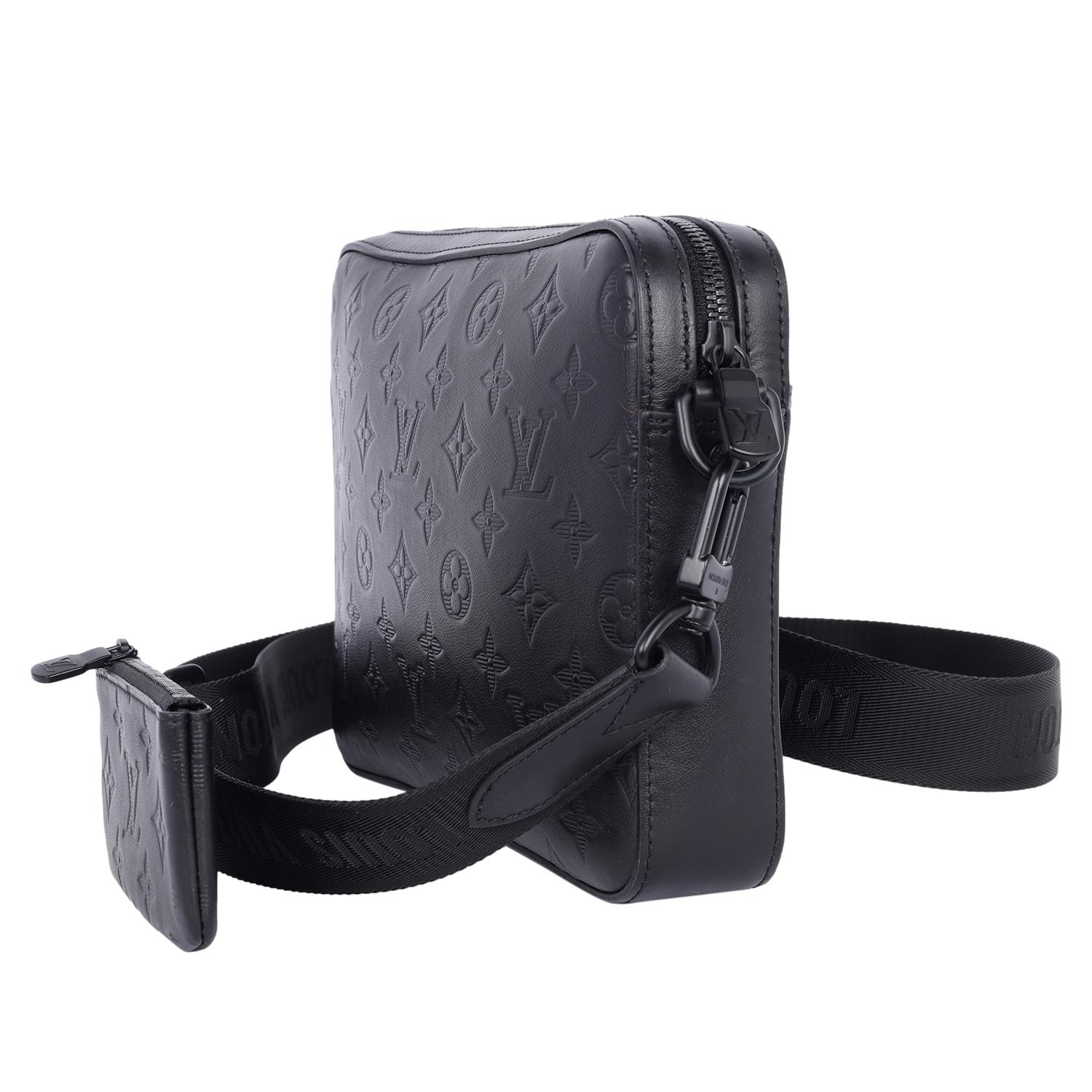 Louis Vuitton Duo Messenger Bag Leather Black 4