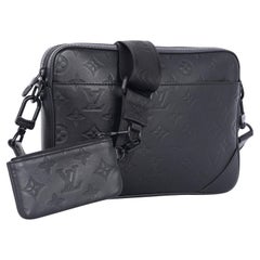 Louis Vuitton Duo Messenger Bag Leather Black