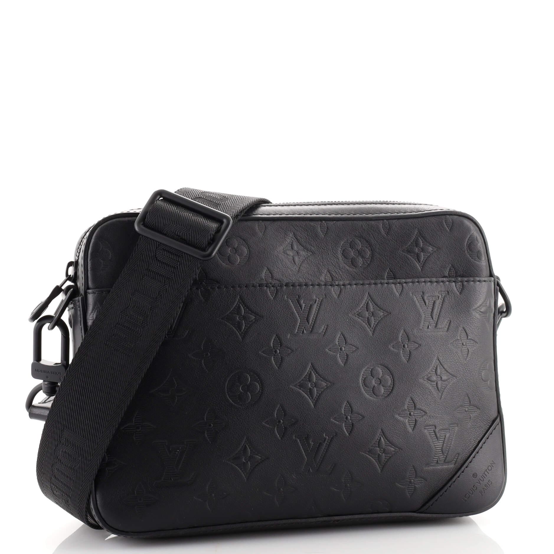 Louis Vuitton Duo Messenger Black in Leather with Black-tone - US