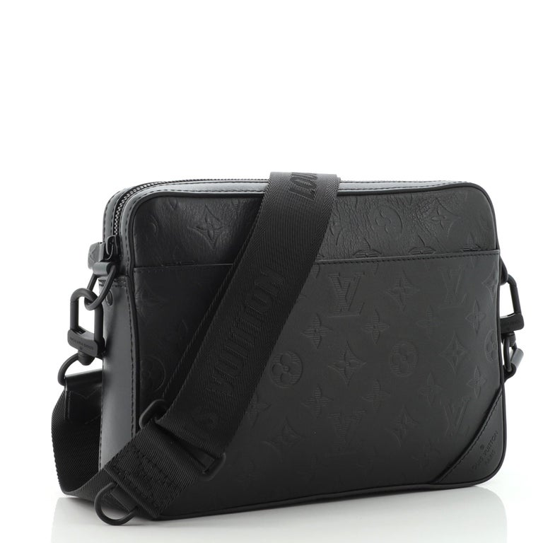 LOUIS VUITTON Monogram Shadow Duo Messenger Shoulder Bag Leather