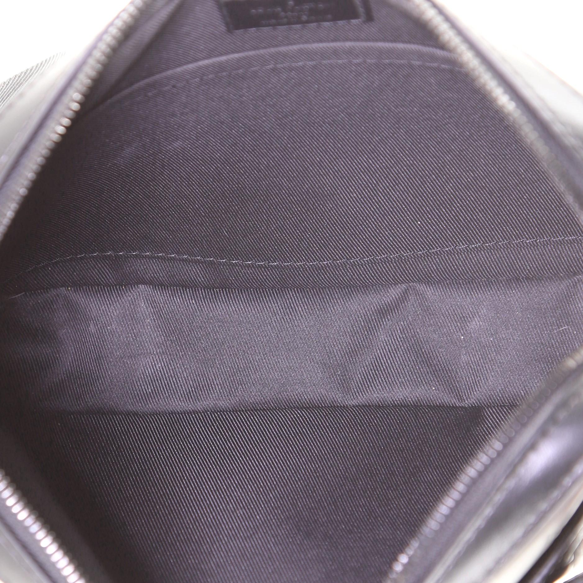 Black Louis Vuitton Duo Messenger Bag Monogram Shadow Leather