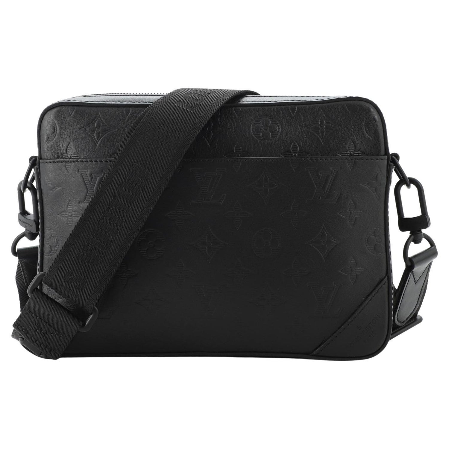 Louis Vuitton Duo Messenger Black in Leather with Black-tone - US